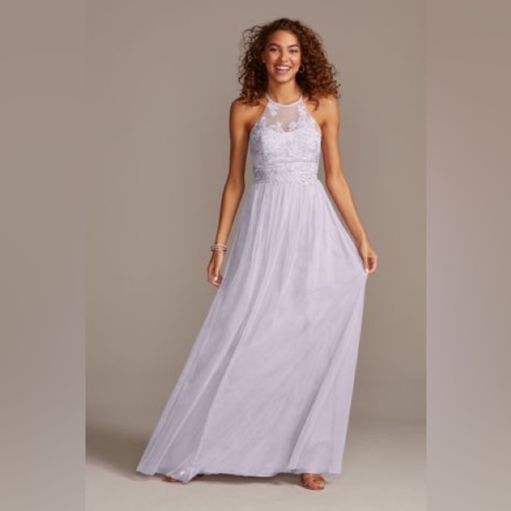 Ice Blue David’s Bridal Bridesmaid/Prom Dress